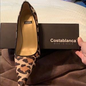 Dressy animal print heels